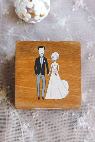 Деревянная шкатулка для колец с женихом и невестой! #мынашкатулке от "Авторский Киоск"