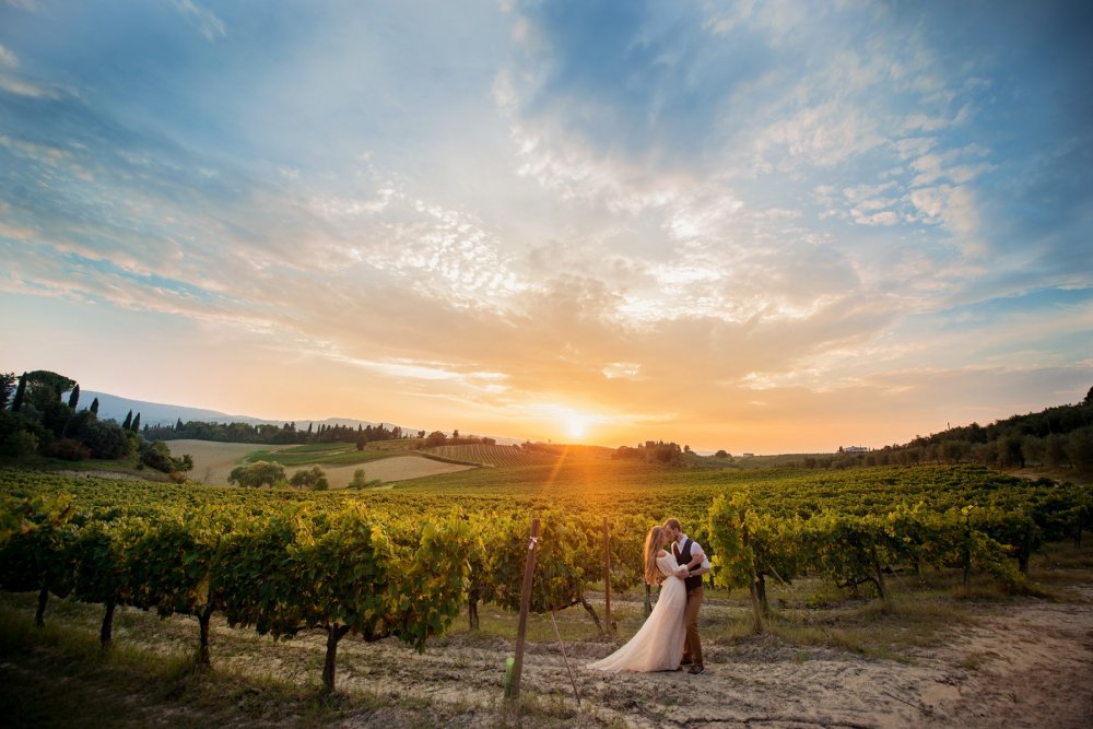 Свадебная фотосессия в винограднике