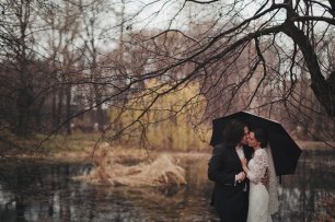 Осенняя свадьба. Фотосессия на пруду