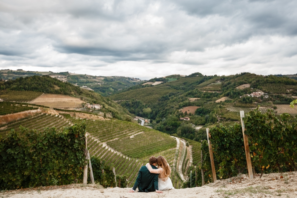 Фотосессия в долине виноградников. Италия