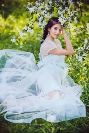Легкое воздушное платье невесты