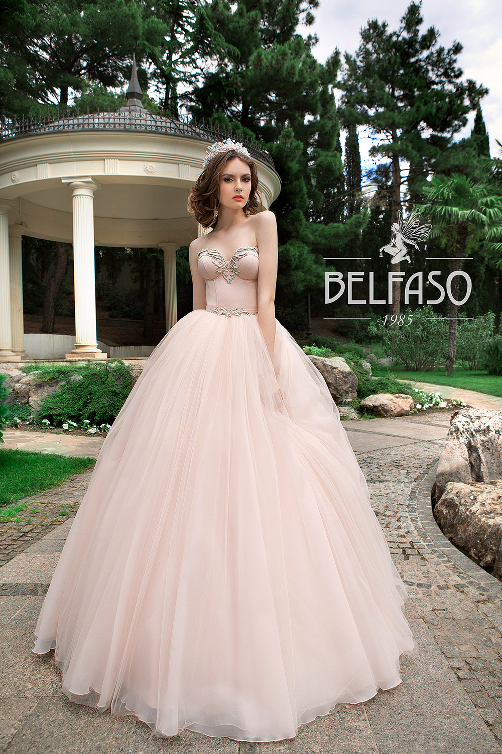 Роскошное свадебное платье Лоурен (чайная роза) от Belfaso!