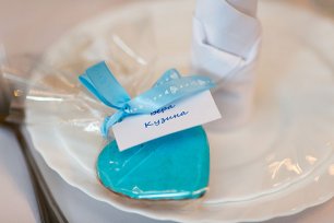 Бело-голубая свадьба, бонбоньерка для гостей