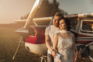 Love Story Михаила и Марии. Фотосессия на аэродроме