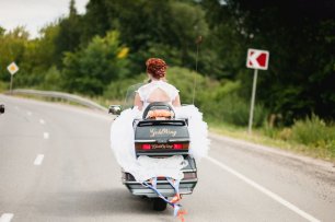 Мотоцикл на свадьбе